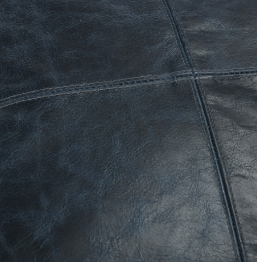 V240094 Leather Nightfall Blue Pillow, 14x26