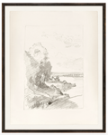 21853 Folio Study Harbor Town II - Framed Print