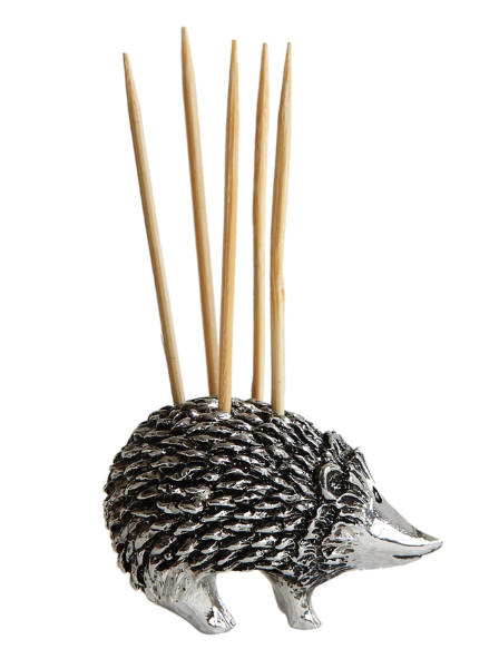 DA7183 Pewter Hedgehog Toothpick Holder