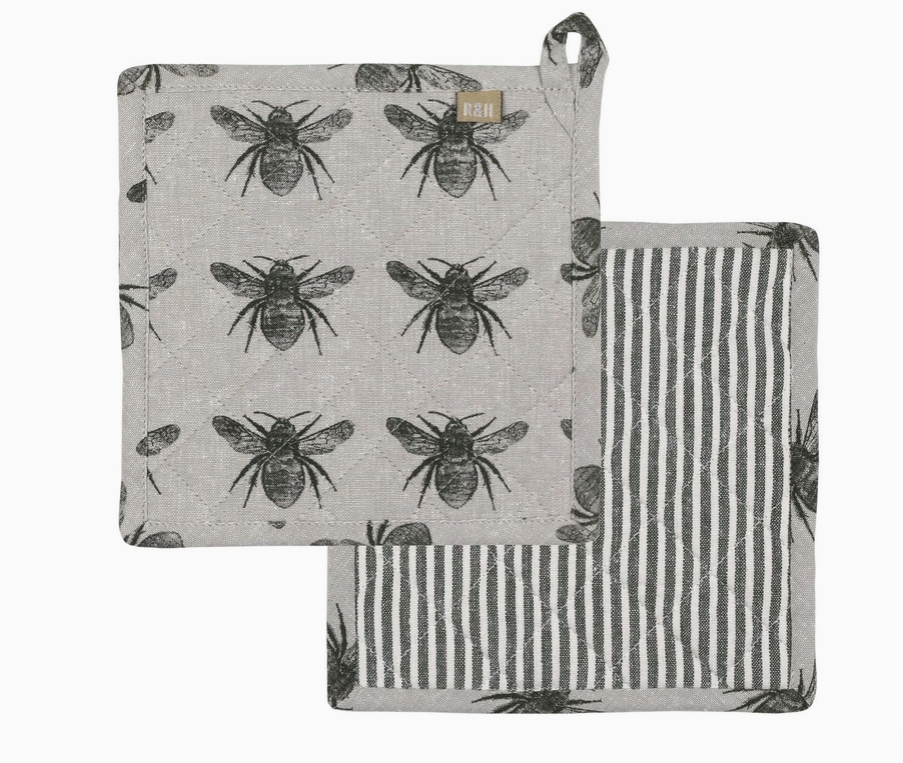 RHTV1913 Olive Green Bee Trivet