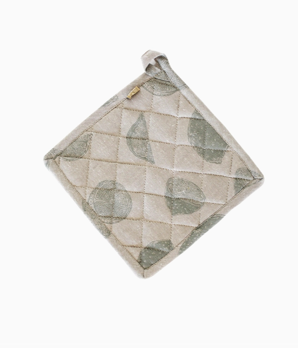 RHTV23523SG Sage green Lemon Print Trivet