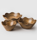 MABW2003 Scalloped Wooden Bowl, Medium