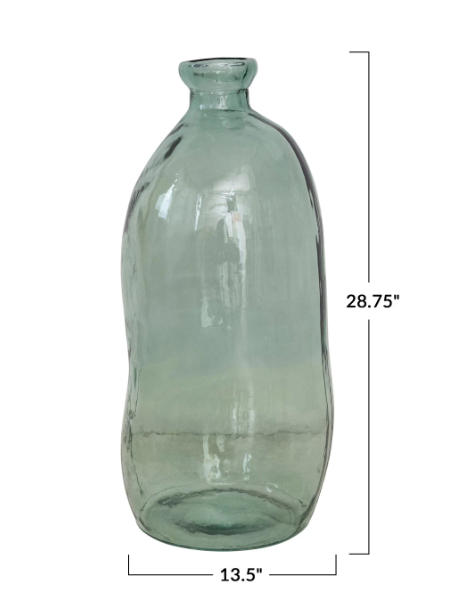 DF8261 Recycled Glass Organic Shaped Vase