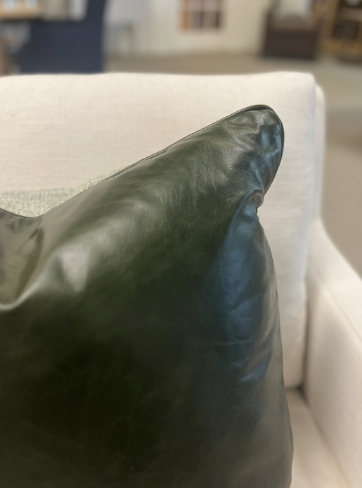 87BH95 20x20 Crystal Forest Leather Pillow