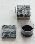 DF9528 4" Square Marble Coasters, Set of 4