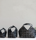 DF7273- LBlack Woven Baskets with Handles