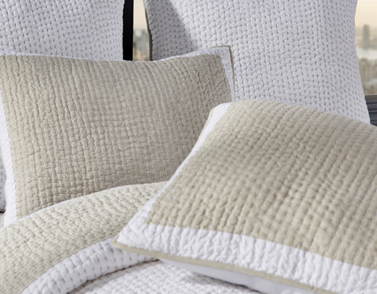 SUMMER-KS-WHITE Summer Natural & White King Sham