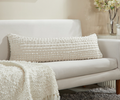 C1567-IVORY Raya Lumbar Pillow, Ivory w/ Insert