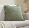 C1568-GREEN Moss Mohair Pillow, Green w/ Insert