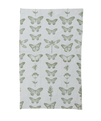 DF9313 Microfiber Tea Towel w/ Insects