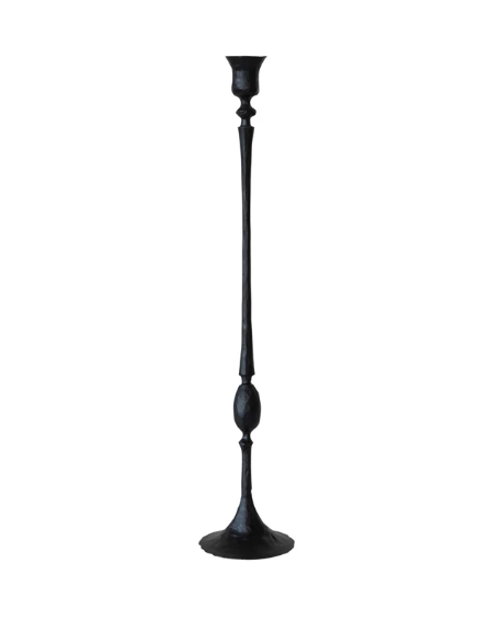 DF8451 20" Hand-Forged Iron Taper Holder, Black
