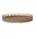 DG0908 Decorative Woven Seagrass Scalloped Tray-large