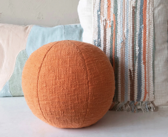 10" Cotton Slub Orb Pillow