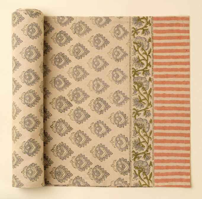 4-6393 Ritika Block Print Table Runner