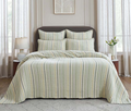 EDWARD-ES-GREEN Edward Stonewashed Striped Cotton Euro Sham, Green Multi