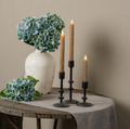 HY247933-L Large Black Tapered Candle Stick Holder