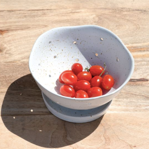 PDSX015 7" White Ceramic Colander