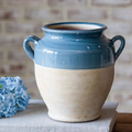 PDPH1847 8.6" Blue Natural Terra Cotta Vase