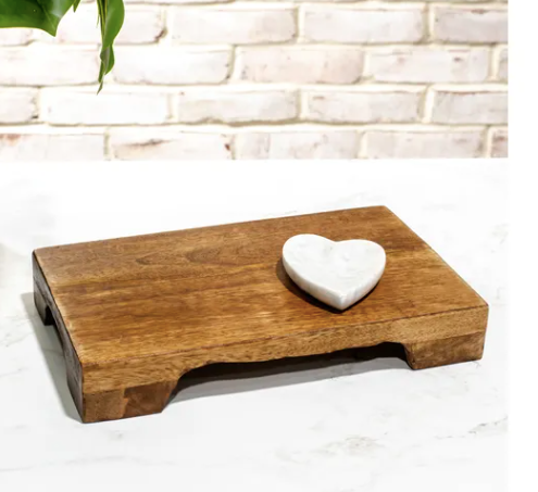 PDVB02 11.8" Mango Wood Pedestal