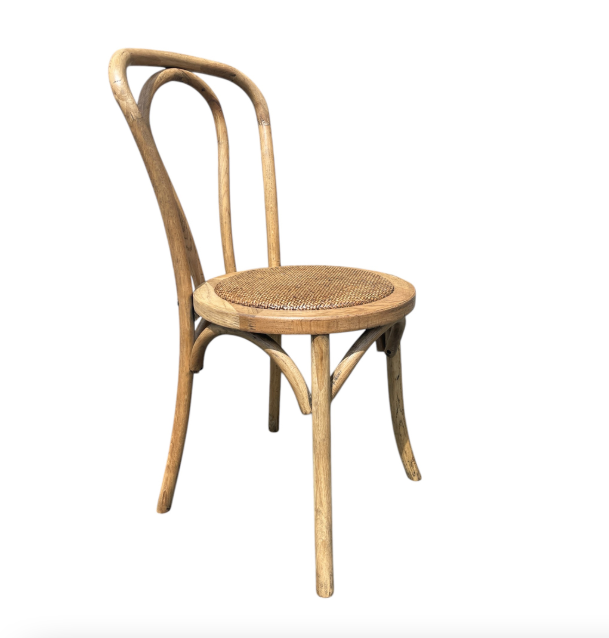Oak Bistro Chair Woven Seat