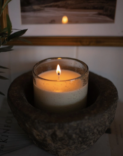 Bubble Flecked Candle Olive Branch