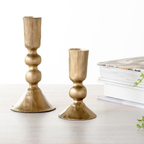 PDES005-SMALL SMALL GOLD BALL CANDLE HOLDER