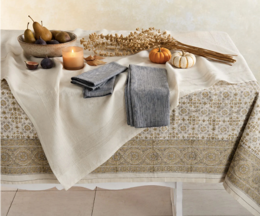 150-43-LY Kora Cotton Tablecloth Lily 90x60
