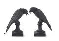 42430A-2 Black Resin Crow Taper Candleholder set of 2