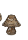 19684A-S Brown Glass Mushroom Bud Vase/Candleholder