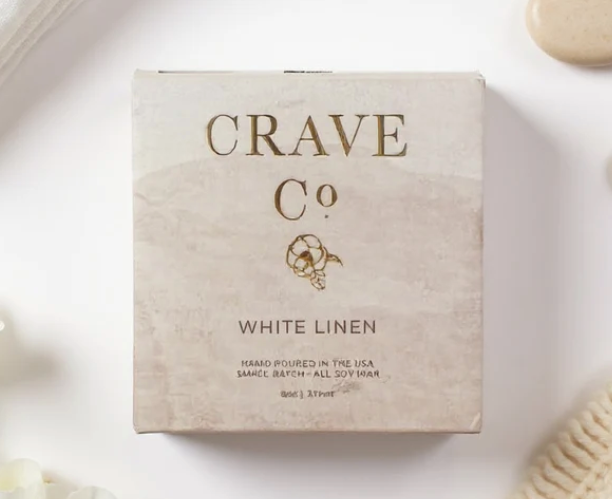 White Linen Boxed Candle