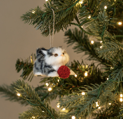 KY248802 Playful Grey and White Kitten Ornament