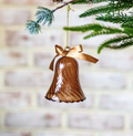 PDYB26-03YB 3" Brown Glass Bell Ornament