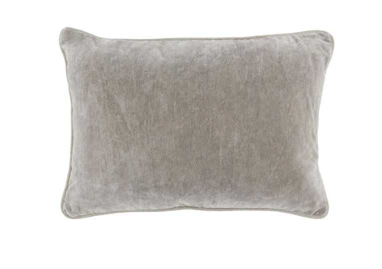 Heirloom Silver Velvet Pillow, 22x22