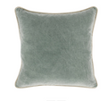 Heirloom Bay Green Velvet Pillow, 18x18