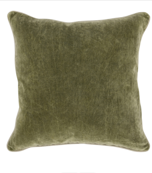 Heirloom Moss Velvet Pillow, 3 Sizes