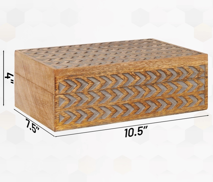 Arrow Wooden Storage Box, Large