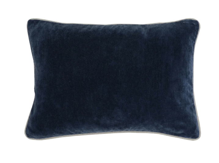 Heirloom Navy Velvet Pillow, 3 Sizes