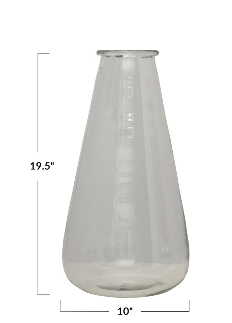 Hand-Blown Vintage Reproduction Glass Vase