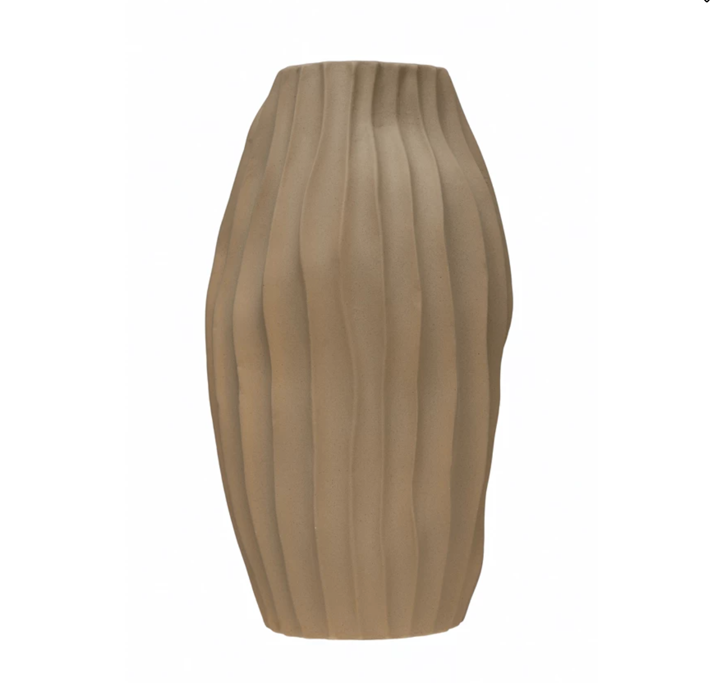 IC210 Stoneware Abstract Fluted Vase