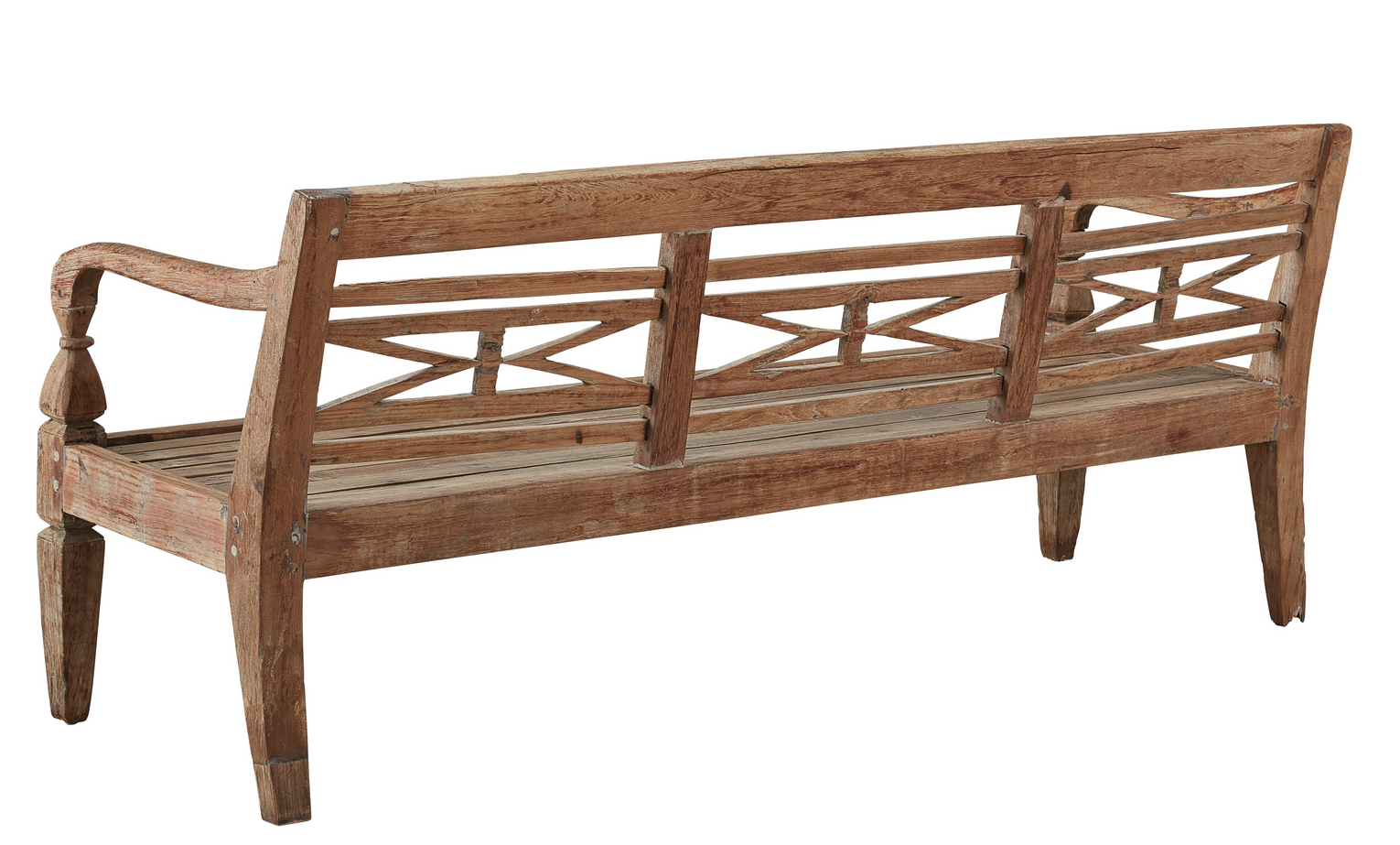 64389 Antique Plantation Grown Teak Bench