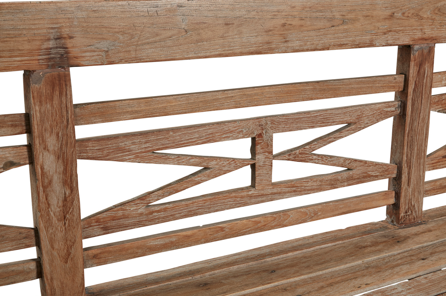 64389 Antique Plantation Grown Teak Bench