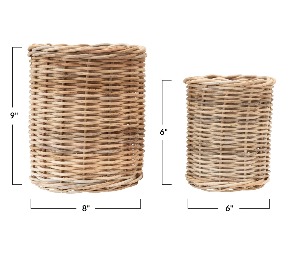 DF3887-S Hand-Woven Wicker Basket Container
