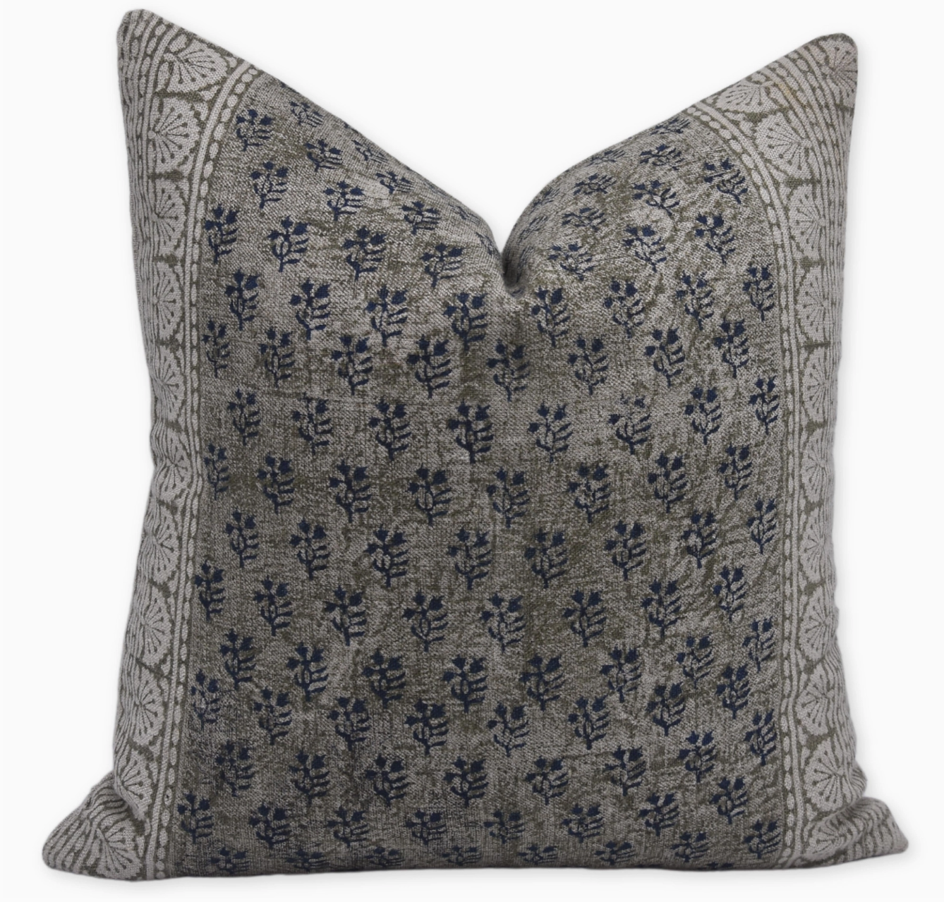 RGLA-BL-TL-20x20 Rangoli Pure Linen Pillow, 20x20