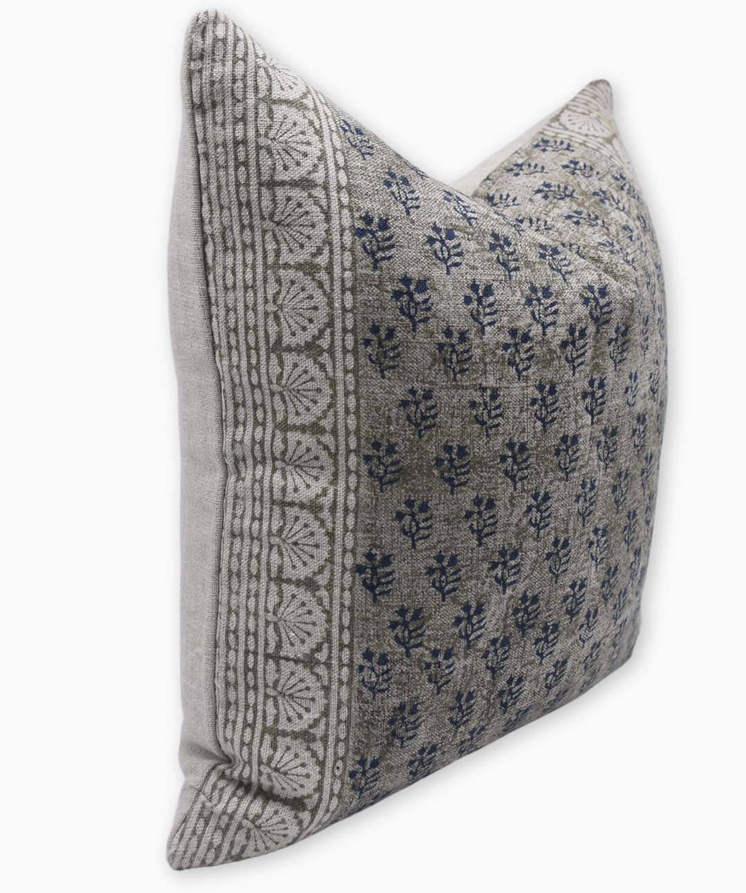 RGLA-BL-TL-20x20 Rangoli Pure Linen Pillow, 20x20