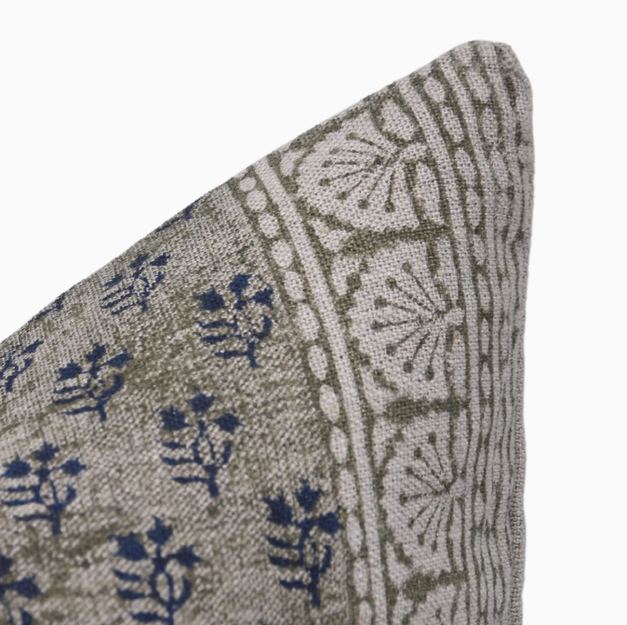 RGLA-BL-TL-20x20 Rangoli Pure Linen Pillow, 20x20