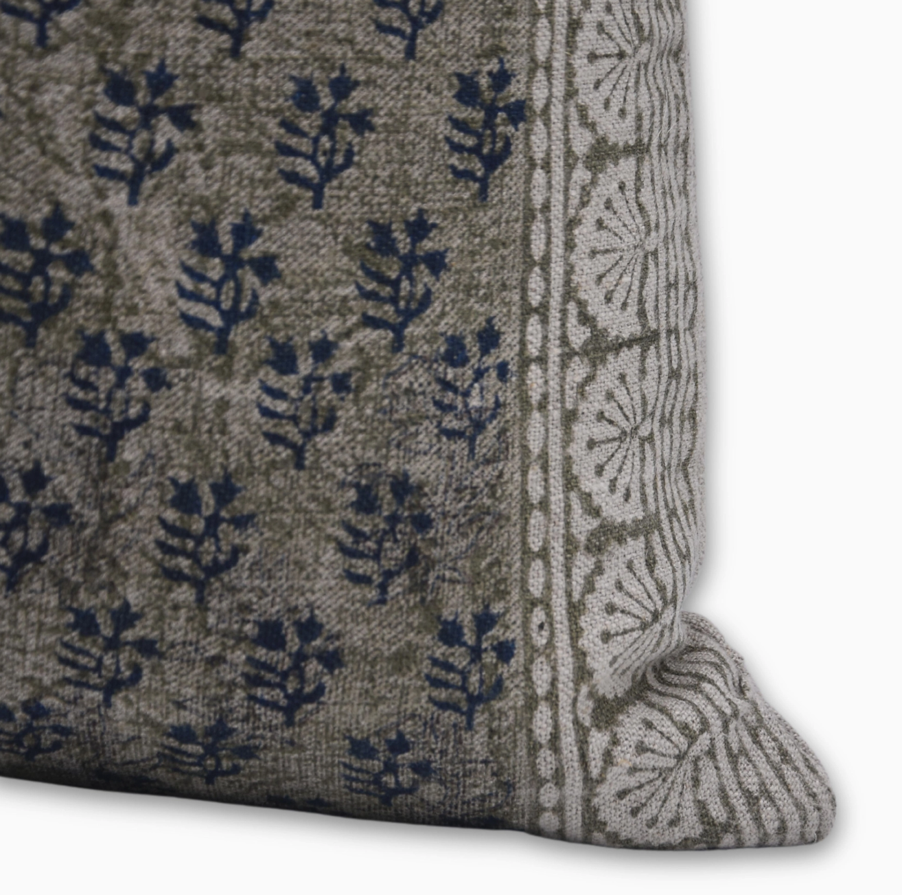 RGLA-BL-TL-20x20 Rangoli Pure Linen Pillow, 20x20