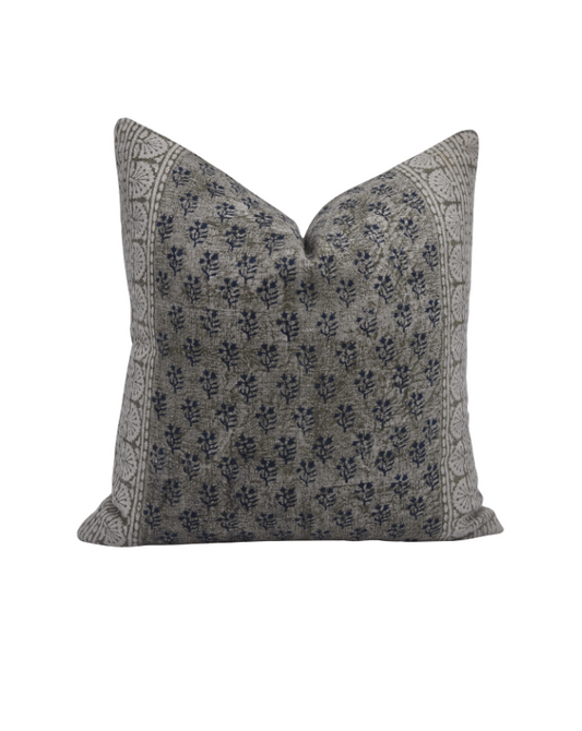 RGLA-BL-TL-20x20 Rangoli Pure Linen Pillow, 20x20