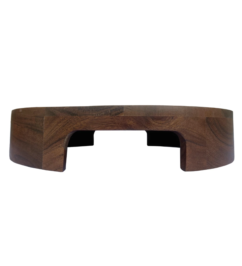 DF8288 Acacia Wood Pedestal w/ handles Natural
