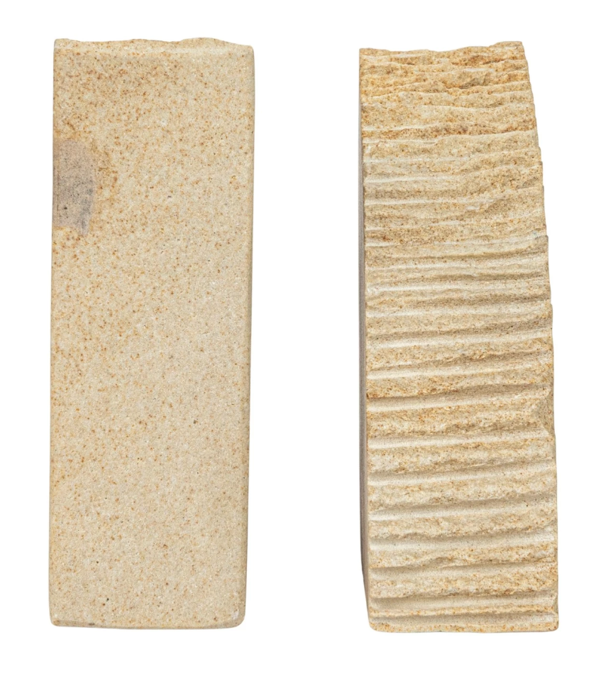DF8514 Sandstone Bookends, w/ Ribbed Edge,  Set of 2