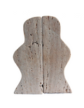 DF8516 Travertine Wave Bookends, Set of 2